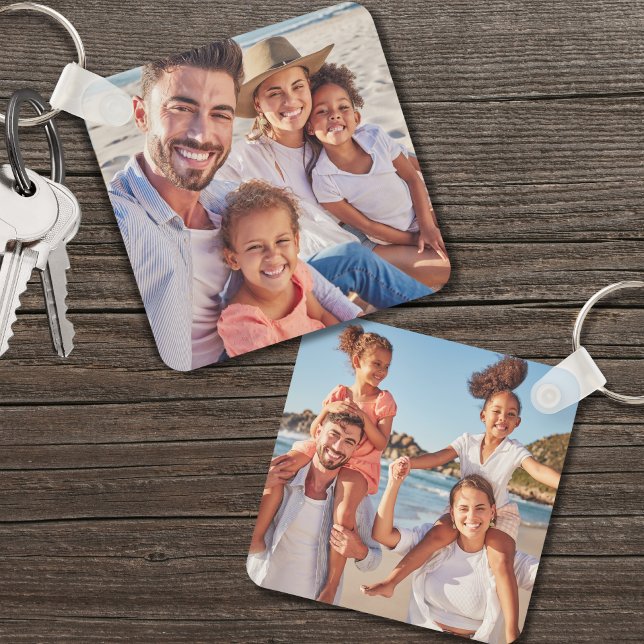 Benutzerdefiniertes Foto mit zwei Fotos Schlüsselanhänger (Custom Two Photo Double Sided Family Photo keychain )