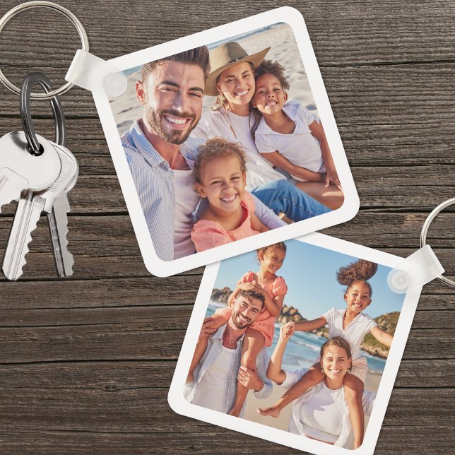 Benutzerdefiniertes Foto mit zwei Fotos Schlüsselanhänger (Custom Two Photo Double Sided Family Photo keychain)