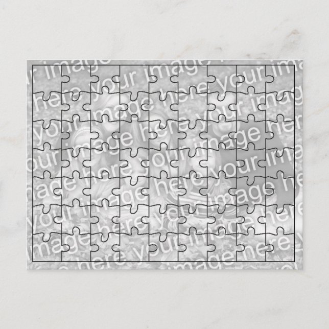 Benutzerdefiniertes Foto "Mock" Puzzle Post Card-6 Postkarte (Vorderseite)