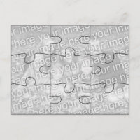 Benutzerdefiniertes Foto "Mock" Puzzle Post Card -