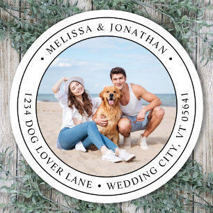 Benutzerdefiniertes Foto Moderne, einfache Rücksen Runder Aufkleber