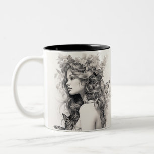 Benutzerdefiniertes Foto Moderne, einfache Vorlage Zweifarbige Tasse