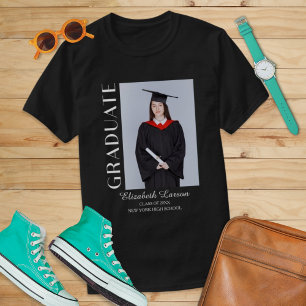 Benutzerdefiniertes Foto Moderne Elegante Abschlus T-Shirt
