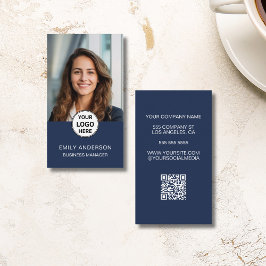 Benutzerdefiniertes Foto Moderne Minimale QR-Visit Visitenkarte