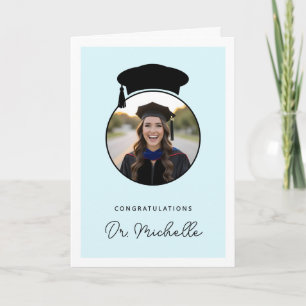 Benutzerdefiniertes Foto Moderne Promotion Doktorg Karte