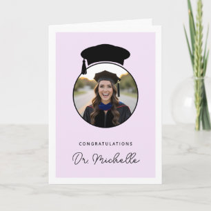 Benutzerdefiniertes Foto Moderne Promotion Doktorg Karte
