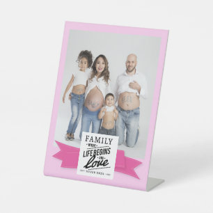 Benutzerdefiniertes Foto moderne Zitat Familie süß Sockelschild