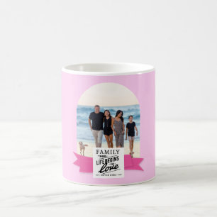 Benutzerdefiniertes Foto moderne Zitat Familienban Kaffeetasse