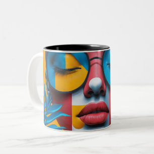 Benutzerdefiniertes Foto Modernes Cooles Elegantes Zweifarbige Tasse