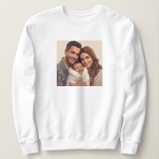 Benutzerdefiniertes Foto Modernes Muttertag Sweats Sweatshirt (Design vorne)