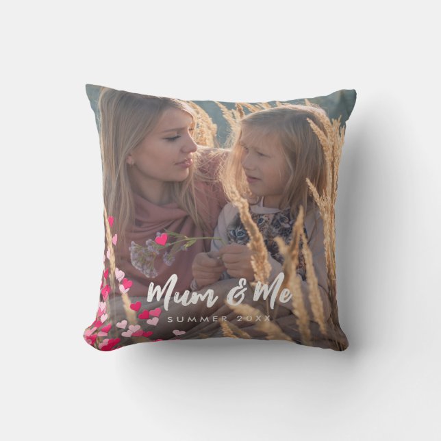 Benutzerdefiniertes Foto Modernes Schreiben gedeck Kissen (Vorderseite)