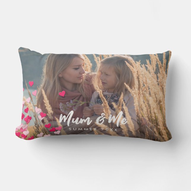 Benutzerdefiniertes Foto Modernes Schreiben gedeck Lendenkissen (Vorderseite)