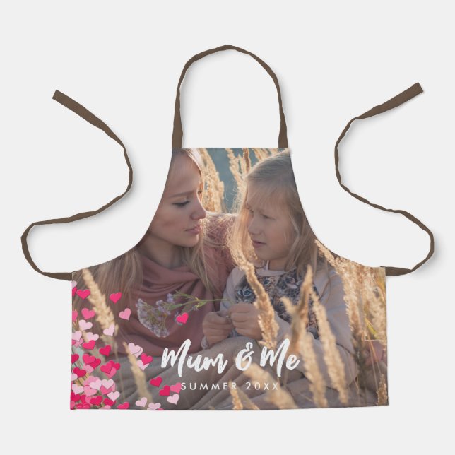 Benutzerdefiniertes Foto Modernes Schreiben gedeck Schürze (Vorderseite)