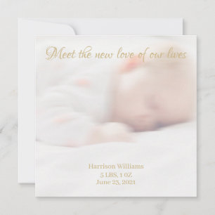 Benutzerdefiniertes Foto, Name Baby Birth Announce Ankündigung