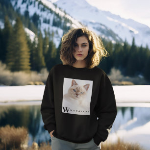 Benutzerdefiniertes Foto Name Personalisierte Frau Sweatshirt