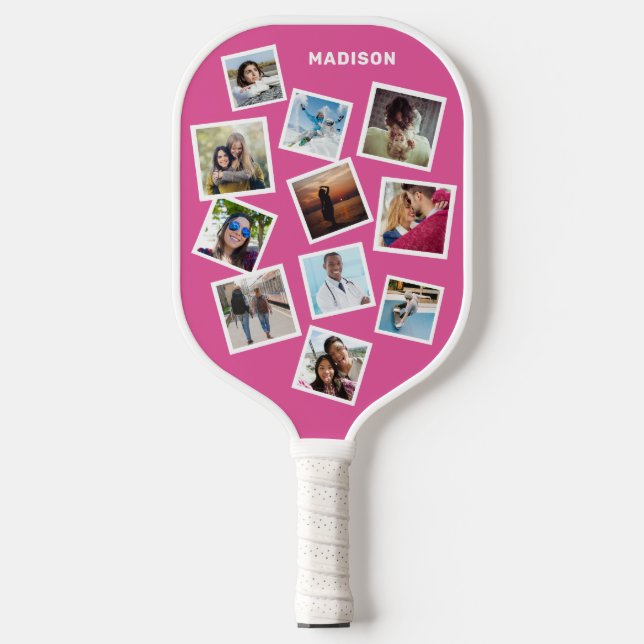 Benutzerdefiniertes Foto, Name und Farbpaddel Pickleball Schläger (Vorderseite)