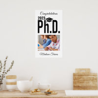 Benutzerdefiniertes Foto, Name und Jahr Ph.D.