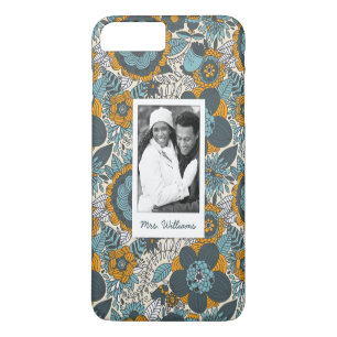 Benutzerdefiniertes Foto & Name Vintage-Blumenmust Case-Mate iPhone Hülle