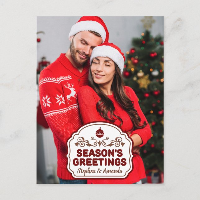 Benutzerdefiniertes Foto & Namen Postkarte für die (Vorderseite)