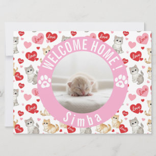 Benutzerdefiniertes Foto Neue Kleine Liebe Katzen Karte