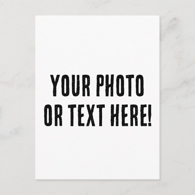 Benutzerdefiniertes Foto oder Text Postkarte (Vorderseite)