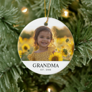 Benutzerdefiniertes Foto Oma Keramik Ornament
