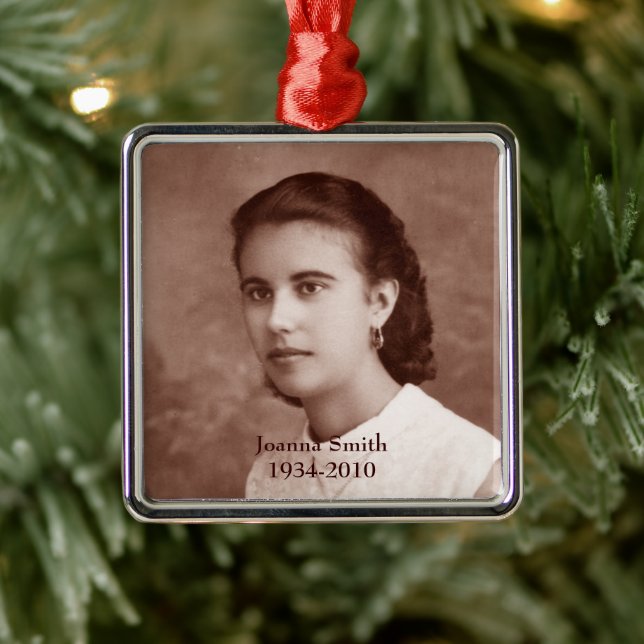 Benutzerdefiniertes Foto Ornament Aus Metall (Baum)