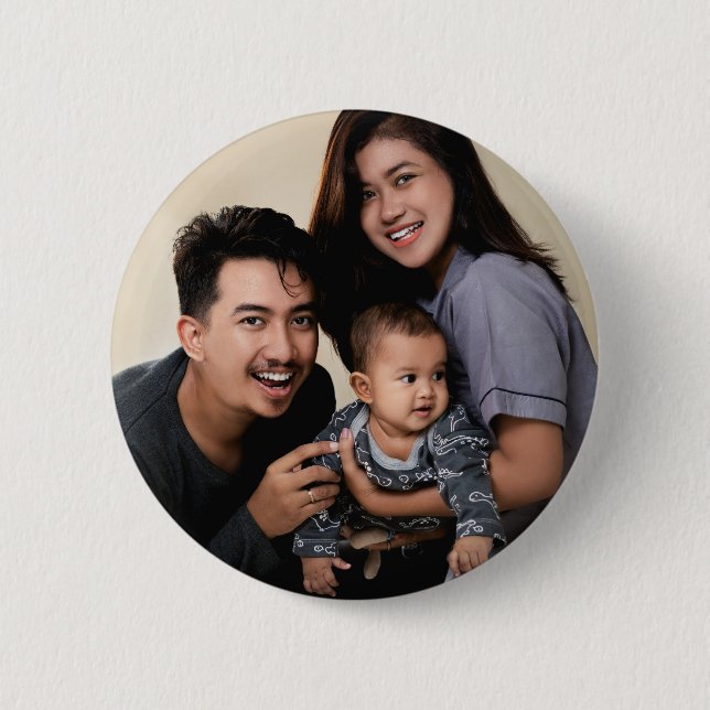 Benutzerdefiniertes Foto personalisiert Button (Vorderseite)