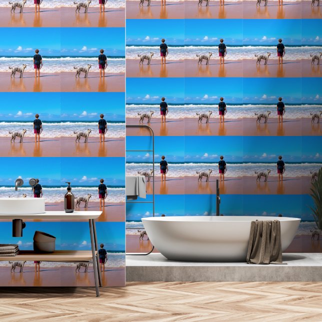 Benutzerdefiniertes Foto Personalisiert Design Ihr Tapete (Badezimmer)