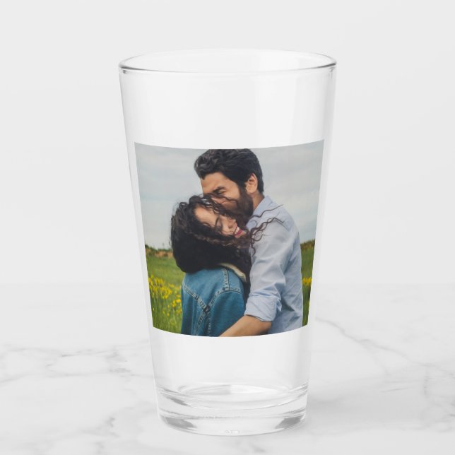 Benutzerdefiniertes Foto personalisiert Glas (Vorderseite)