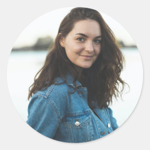 Benutzerdefiniertes Foto personalisiert Runder Aufkleber