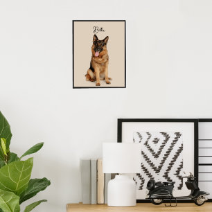 Benutzerdefiniertes Foto Personalisierter Hund Poster