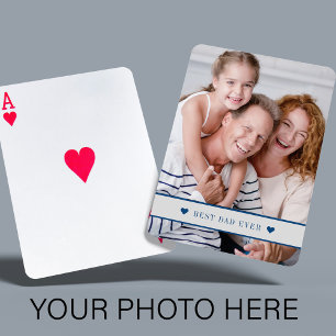 Benutzerdefiniertes Foto personalisierter Text Fam Spielkarten