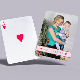 Benutzerdefiniertes Foto personalisierter Text Fam Spielkarten