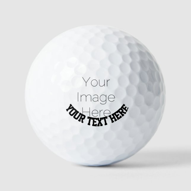 Benutzerdefiniertes Foto – Personalisierter Text Golfball (Vorderseite)