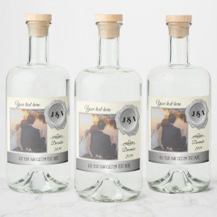 Benutzerdefiniertes Foto Personalisiertes Gin Alkoholflaschenetikett