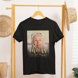 Benutzerdefiniertes Foto Prost 80. Geburtstagsfeie T-Shirt