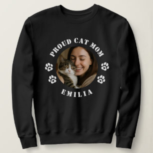 Benutzerdefiniertes Foto Proud Cat Mom Sweatshirt