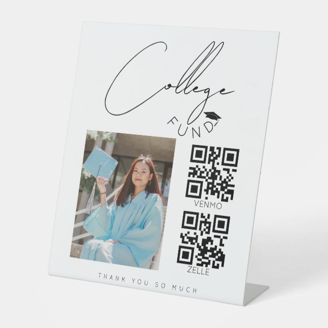 Benutzerdefiniertes Foto ql Uni-Abschluss Fondszei Sockelschild (Vorderseite)