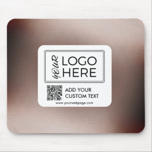 Benutzerdefiniertes Foto QR-Code Geschäftslogo Mousepad