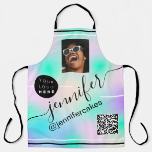 Benutzerdefiniertes Foto QR Menü CODE Holograph Pi Schürze