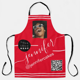 Benutzerdefiniertes Foto QR Menü CODE Restaurant R Schürze