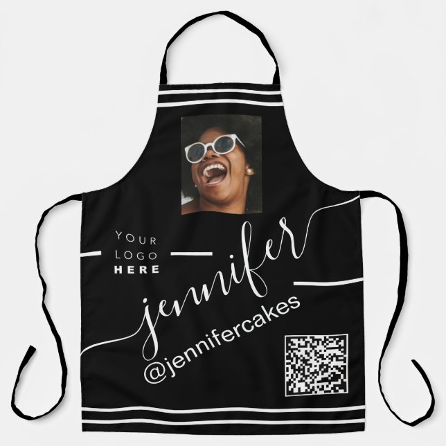 Benutzerdefiniertes Foto QR Menü CODE Restaurant Schürze (Vorderseite)