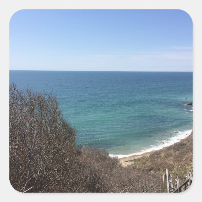 Benutzerdefiniertes Foto Quadratischer Aufkleber (Vorderseite)