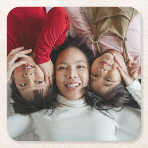 Benutzerdefiniertes Foto Rechteckiger Pappuntersetzer