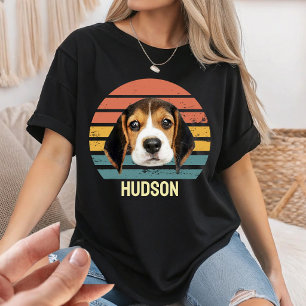 Benutzerdefiniertes Foto Retro-Hund aus den 90ern T-Shirt