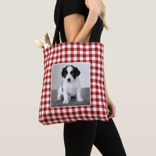 Benutzerdefiniertes Foto Rot-Weiß-Gingham-Muster