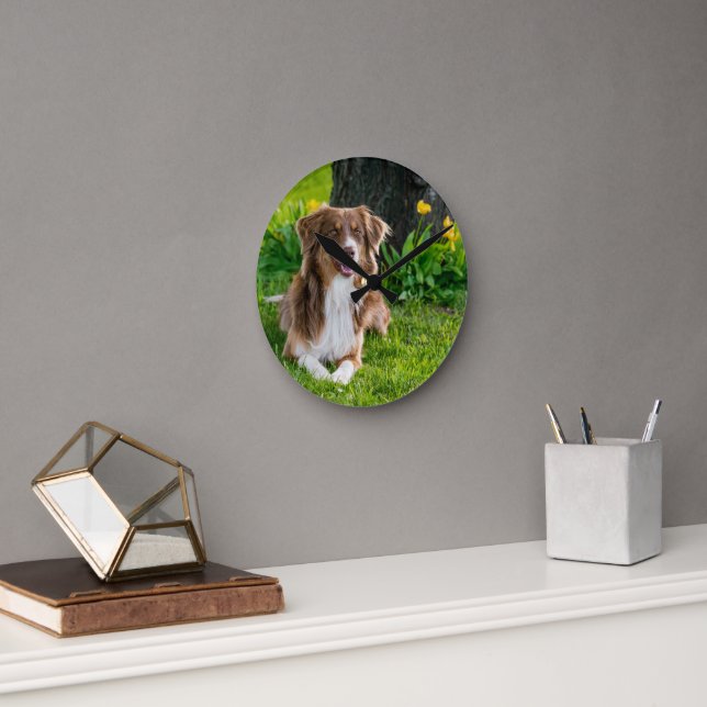 Benutzerdefiniertes Foto Runde Wanduhr (Büro)