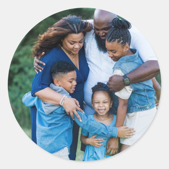 Benutzerdefiniertes Foto Runder Aufkleber (Vorderseite)