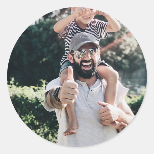 Benutzerdefiniertes Foto Runder Aufkleber (Vorderseite)